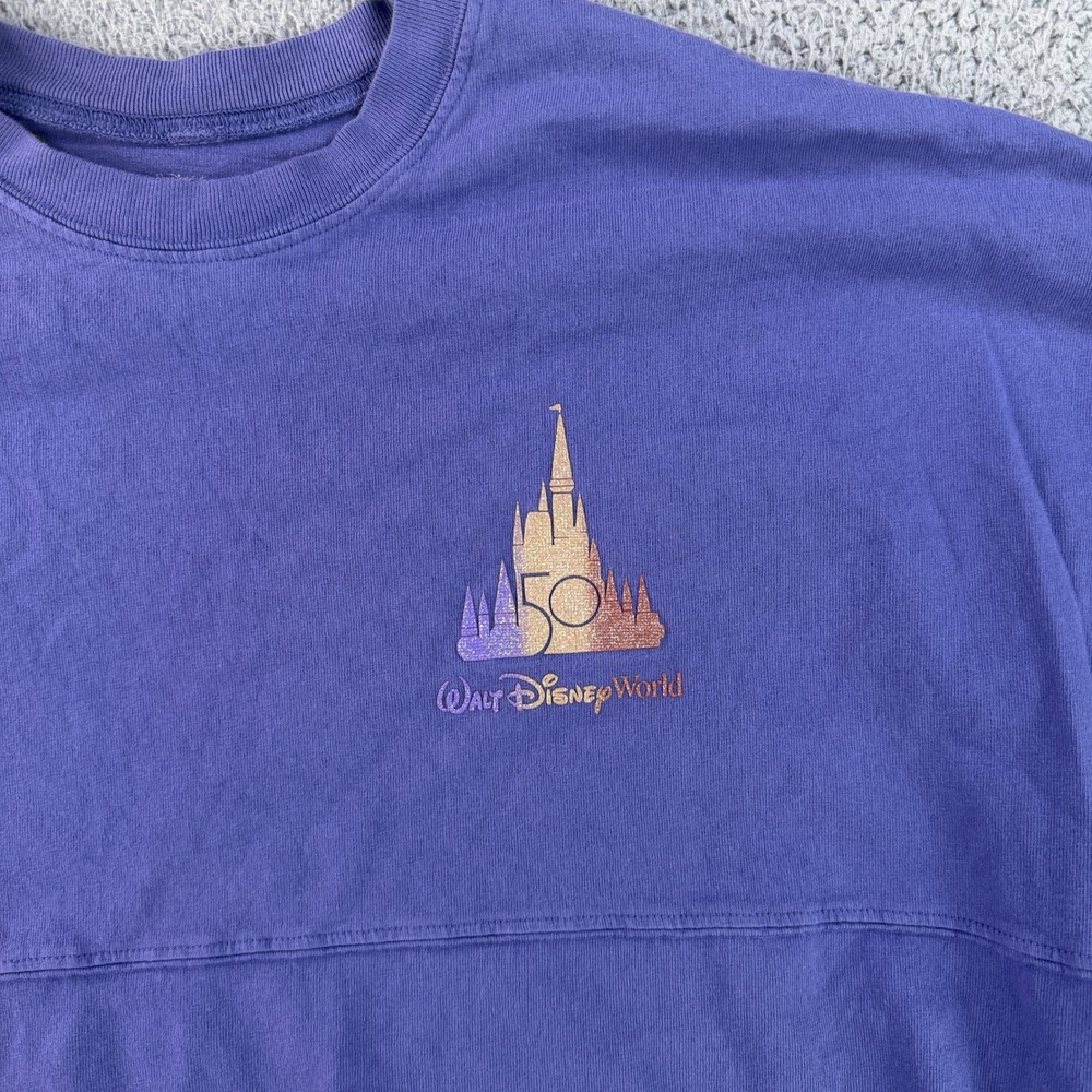 Spirit Jersey Walt Disney World Men L Purple 50th Anniversary Long Sleeve Shirt - Picture 4 of 8